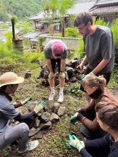 Natursteinmauer Workshop in Kyoto (mit kaneko reo)
